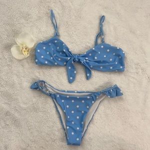 Little blue polka dot bikini